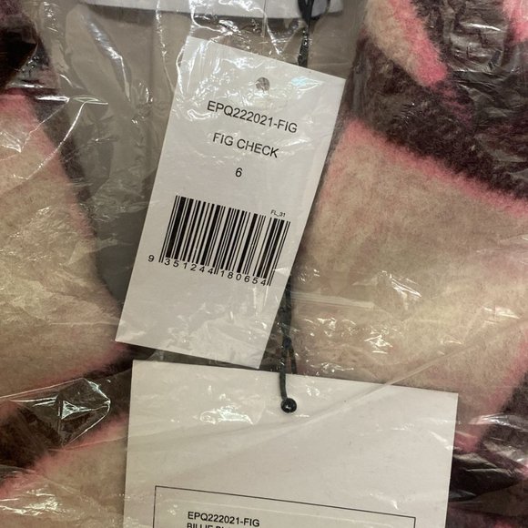 BILLIE BLAZER COAT IN FIG CHECK-6 - Picture 3 of 3